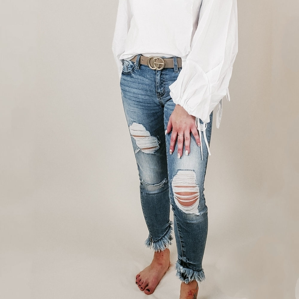 Gemma Mid Rise Ankle Skinny